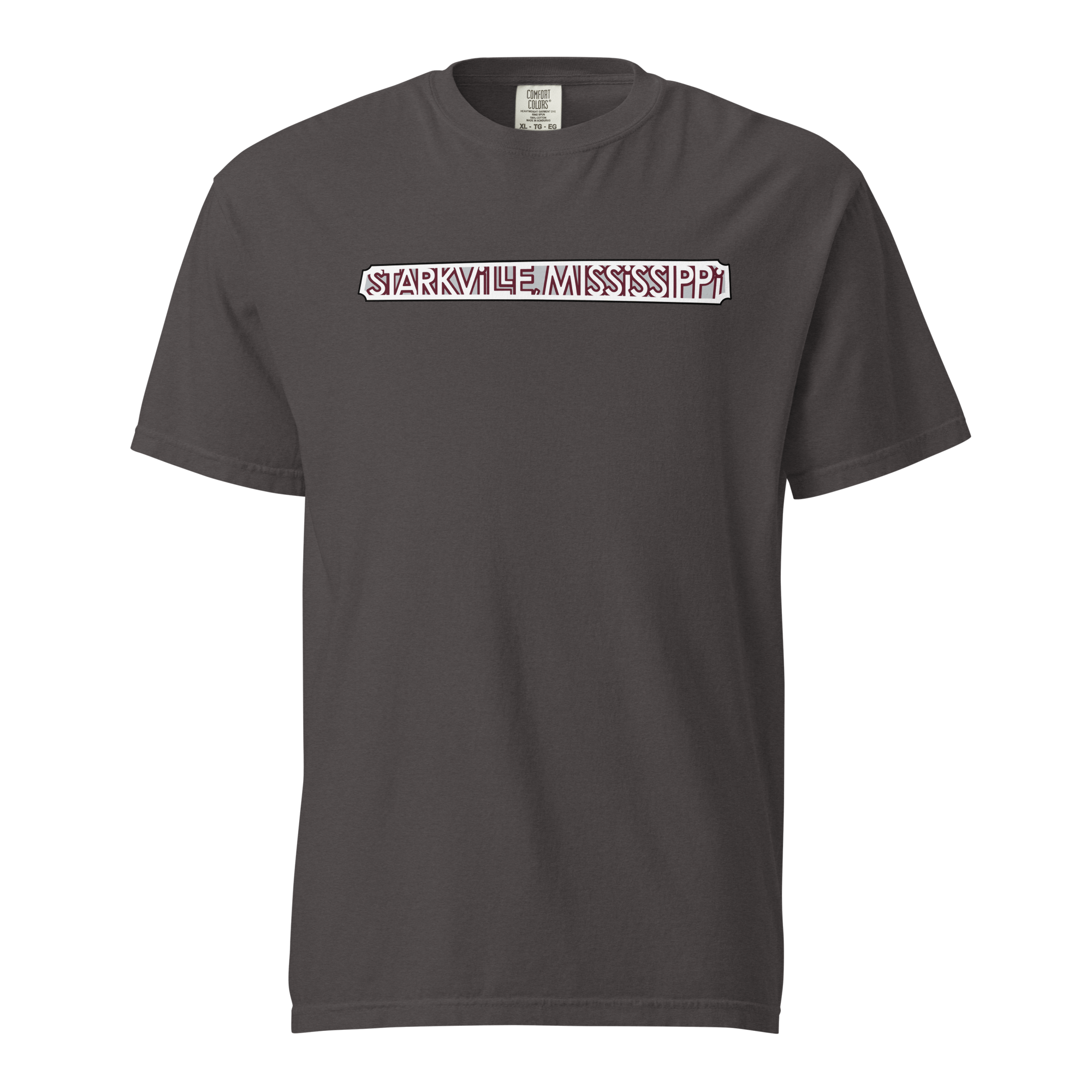 Starkville Mississippi T-shirt - STARKVEGAS Collage Art Comfort Colors Tee by Leslie Gonze - Main Street Collective