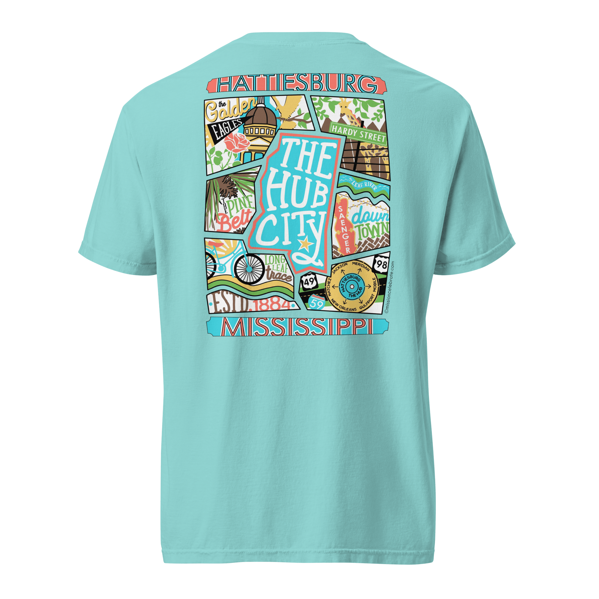 Hattiesburg Mississippi Collage T-Shirt by Leslie Gonce - Shop Now!