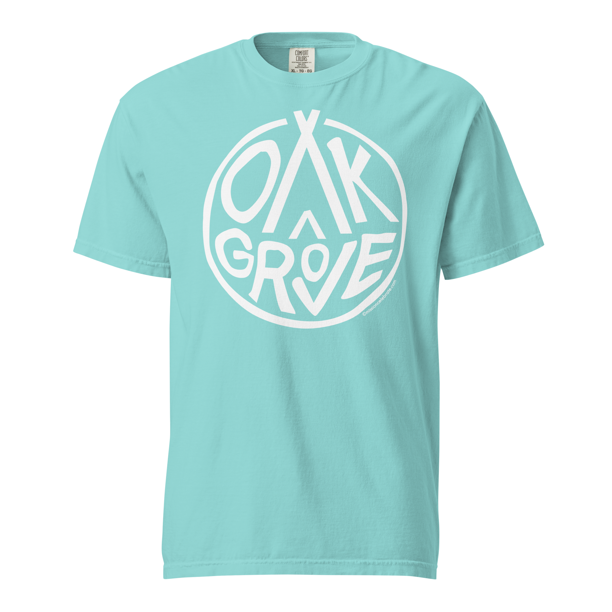 Oak Grove Handlettered Art by © Leslie Gonce Comfort Colors Short Sleeve Tee (MISSISSIPPI)