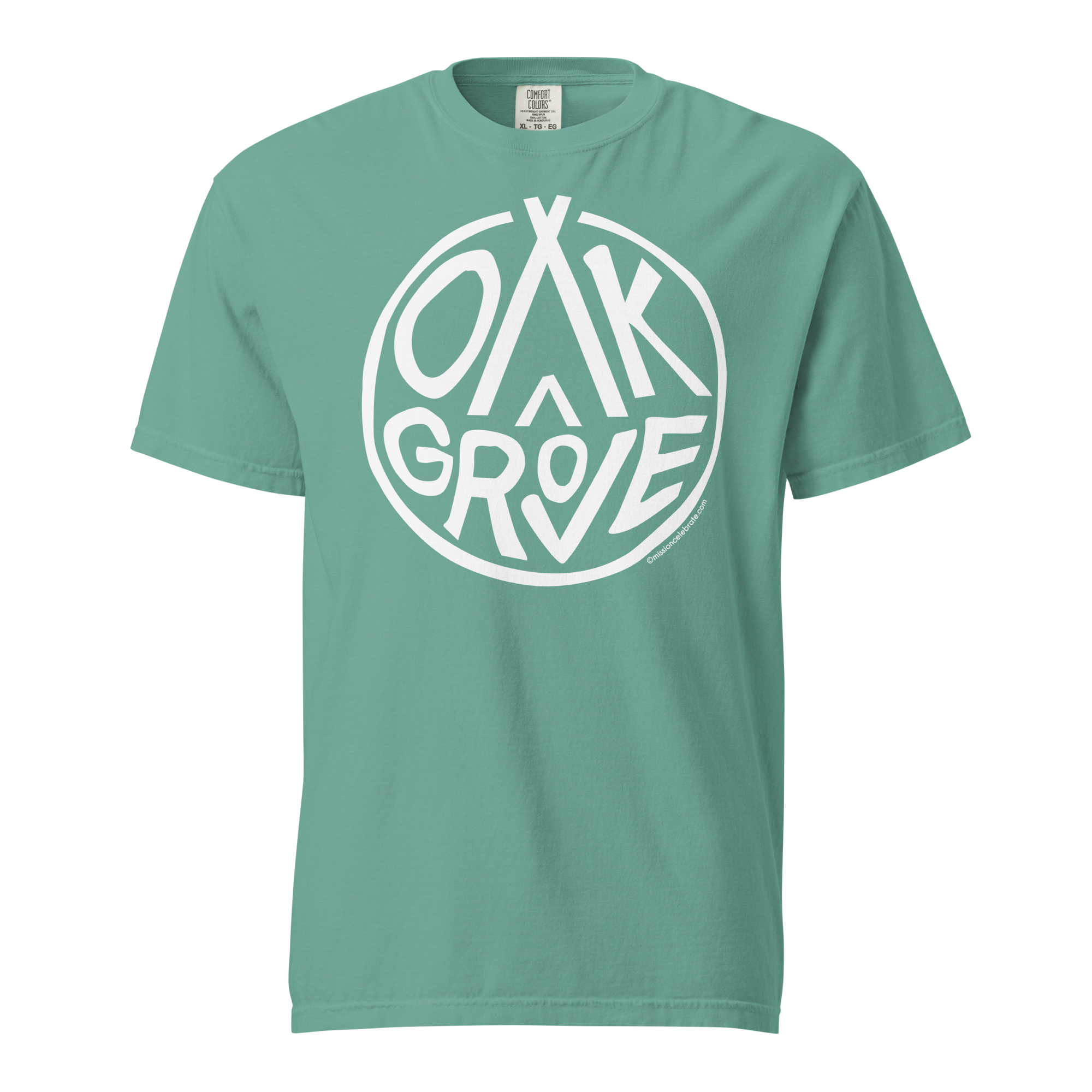 Oak Grove Handlettered Art by © Leslie Gonce Comfort Colors Short Sleeve Tee (MISSISSIPPI)