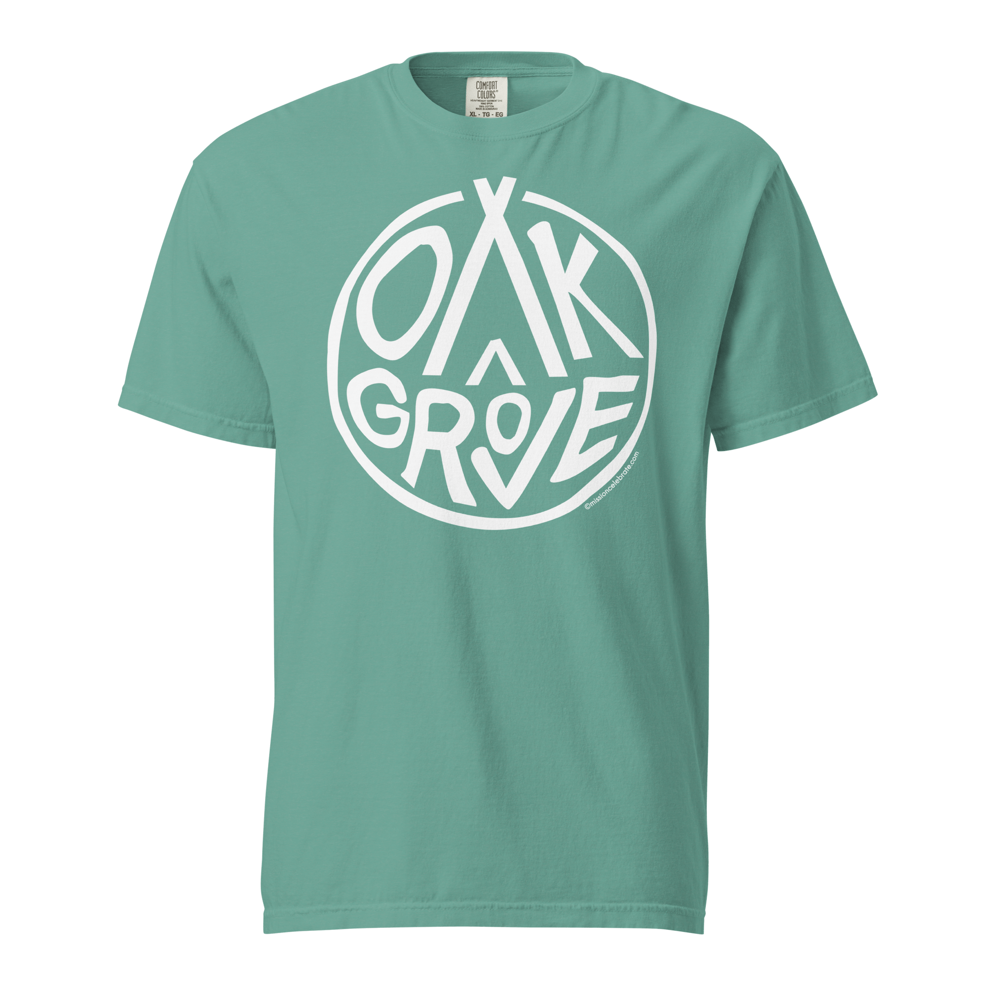 Oak Grove Handlettered Art by © Leslie Gonce Comfort Colors Short Sleeve Tee (MISSISSIPPI)