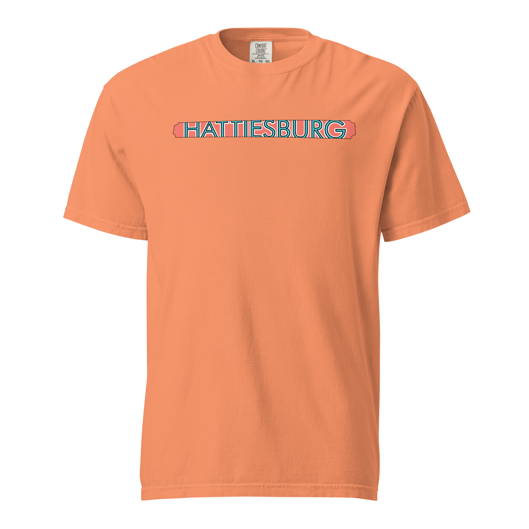 Hattiesburg MS T-shirt - The Hub City Collage Art by Leslie Gonce - Mississippi Art Comfort Colors Tee