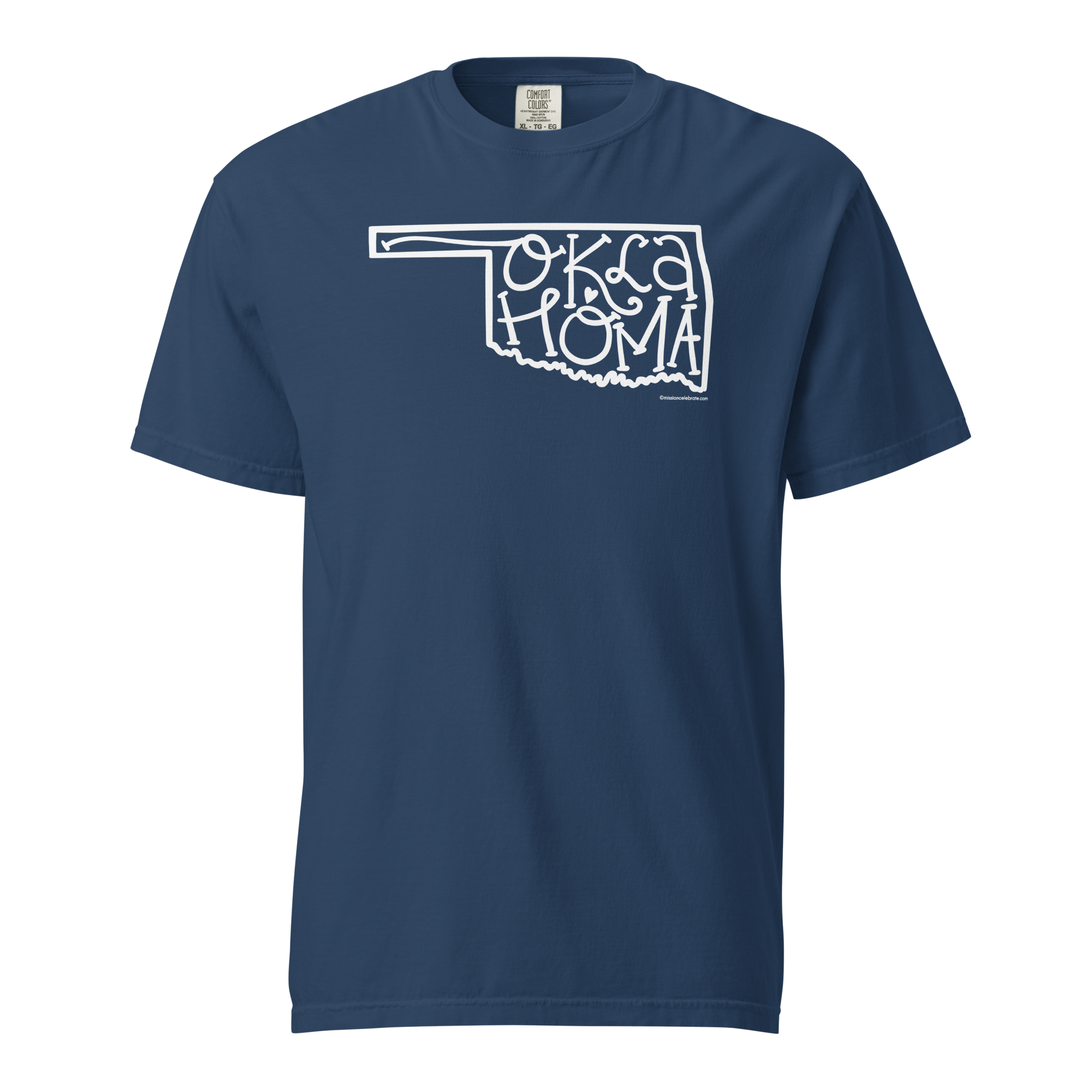 Oklahoma T-shirt, Hand-Lettered Art by Leslie Gonce, Comfort Colors Tee, Main Street Collective