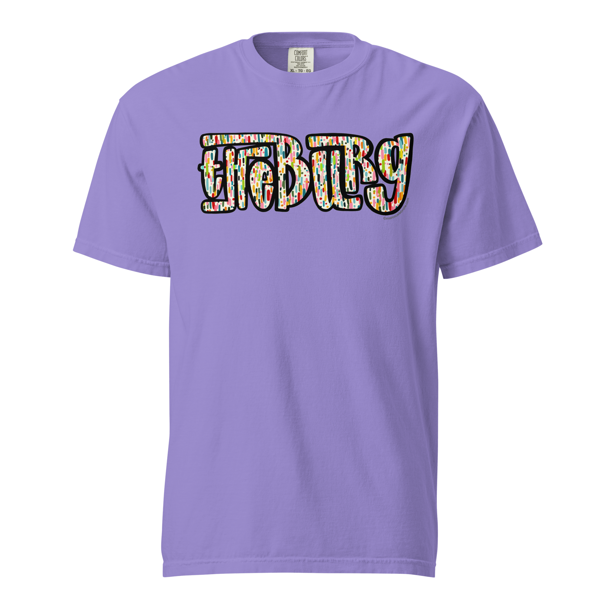 Hattiesburg The Burg T-Shirt, Leslie Gonce Design, Mississippi, Comfort Colors Tee, Confetti Art