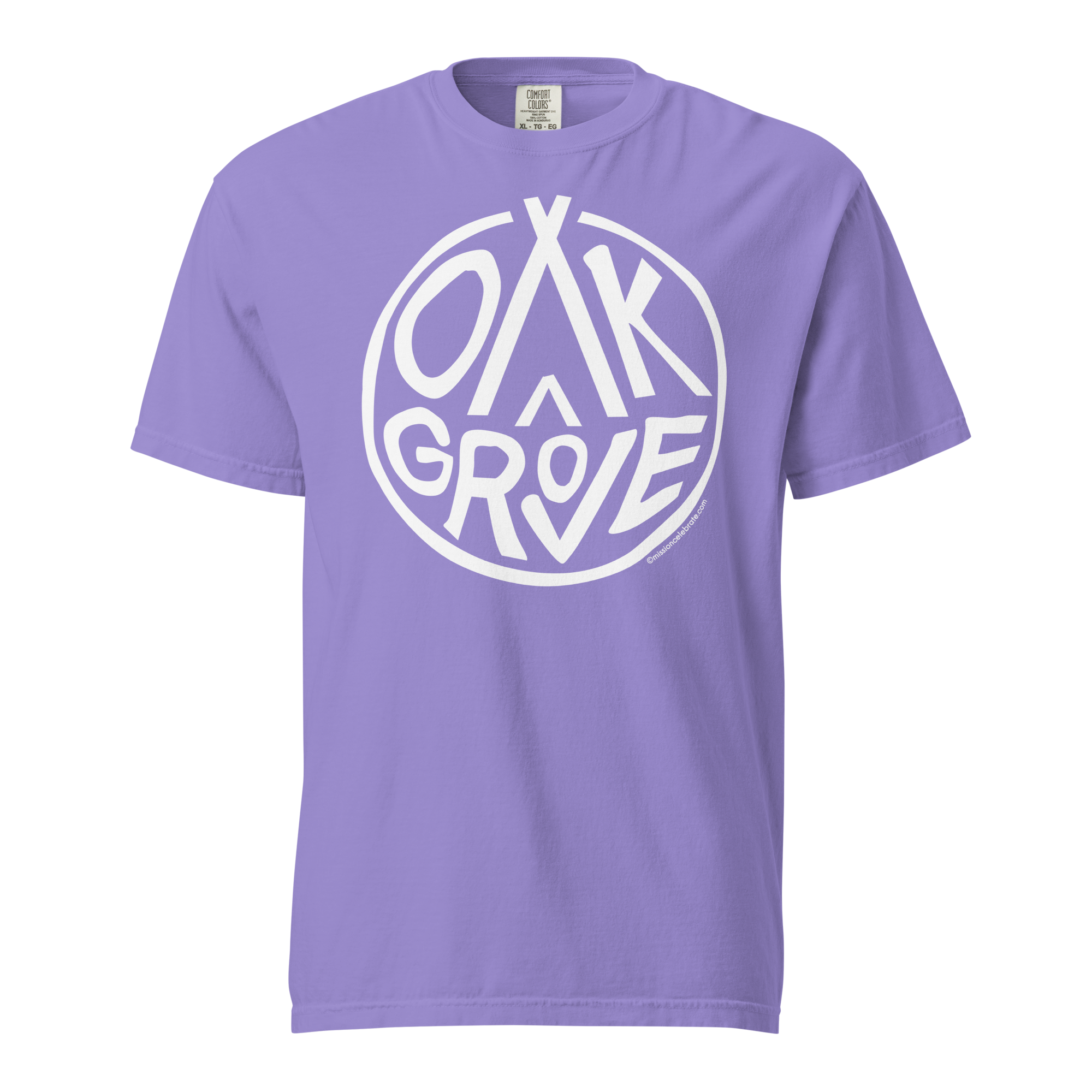 Oak Grove Handlettered Art by © Leslie Gonce Comfort Colors Short Sleeve Tee (MISSISSIPPI)