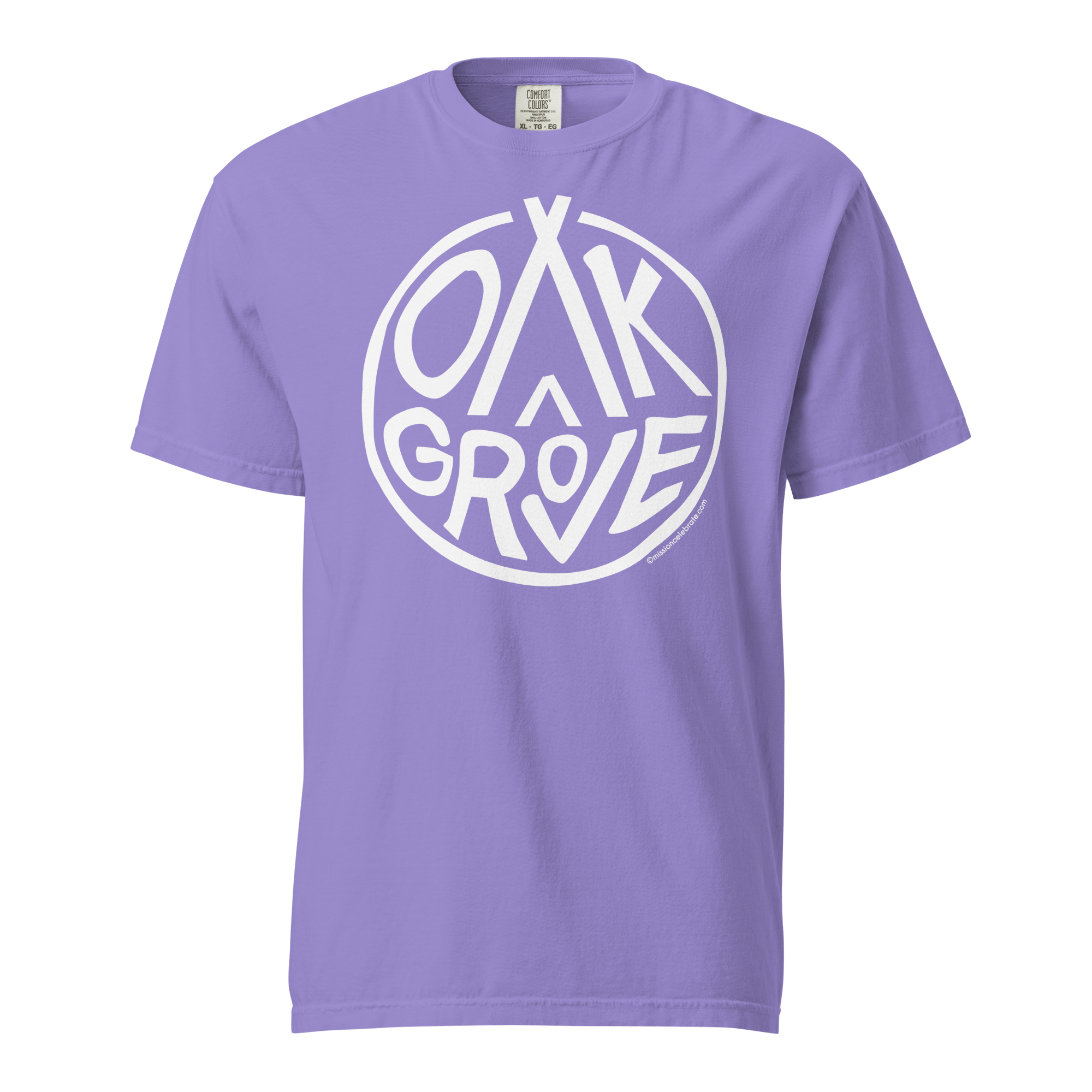 Oak Grove Handlettered Art by © Leslie Gonce Comfort Colors Short Sleeve Tee (MISSISSIPPI)