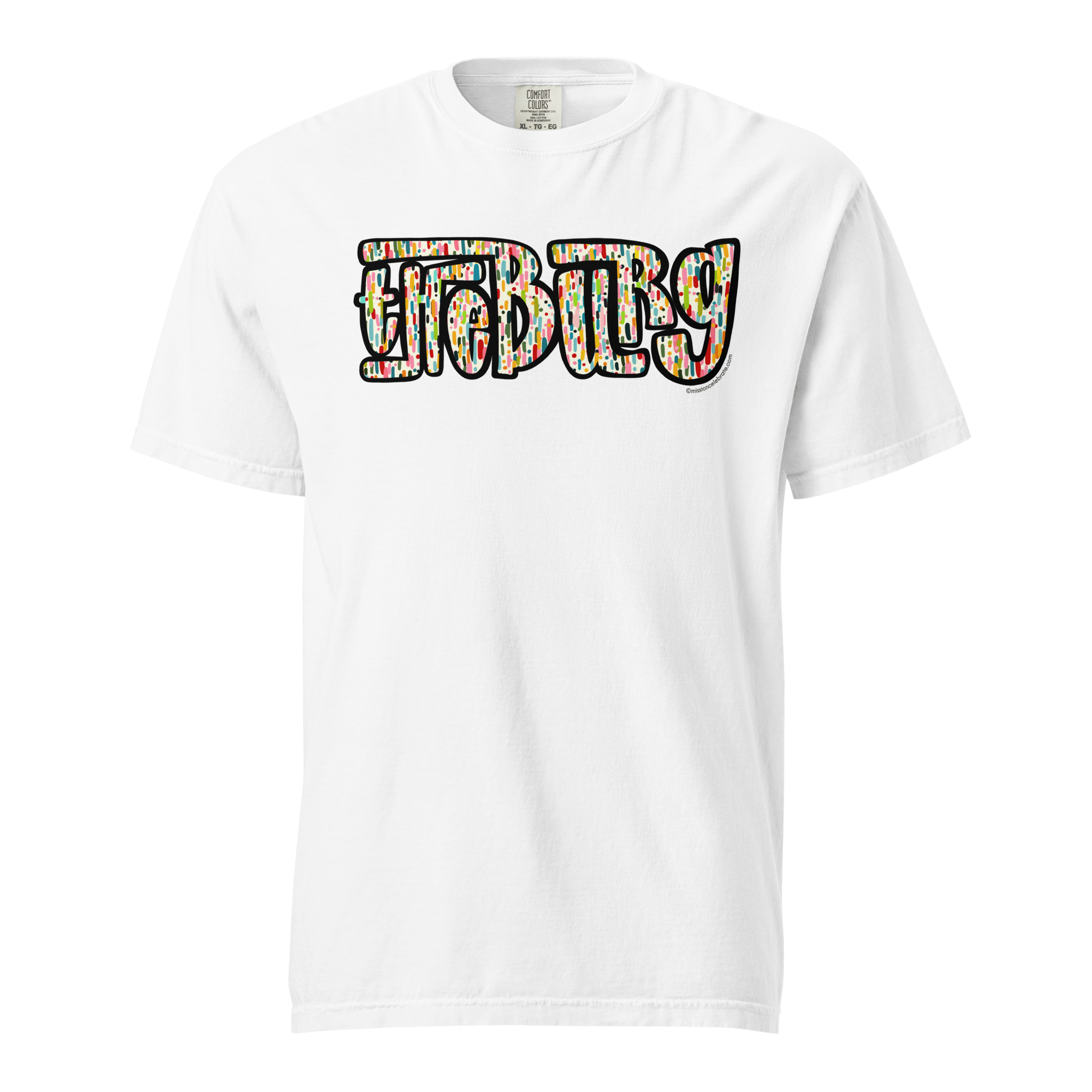 Hattiesburg MS T-shirt: "The Burg" Confetti Art Tee by Main Street Collective, Colorful Mississippi Pride!
