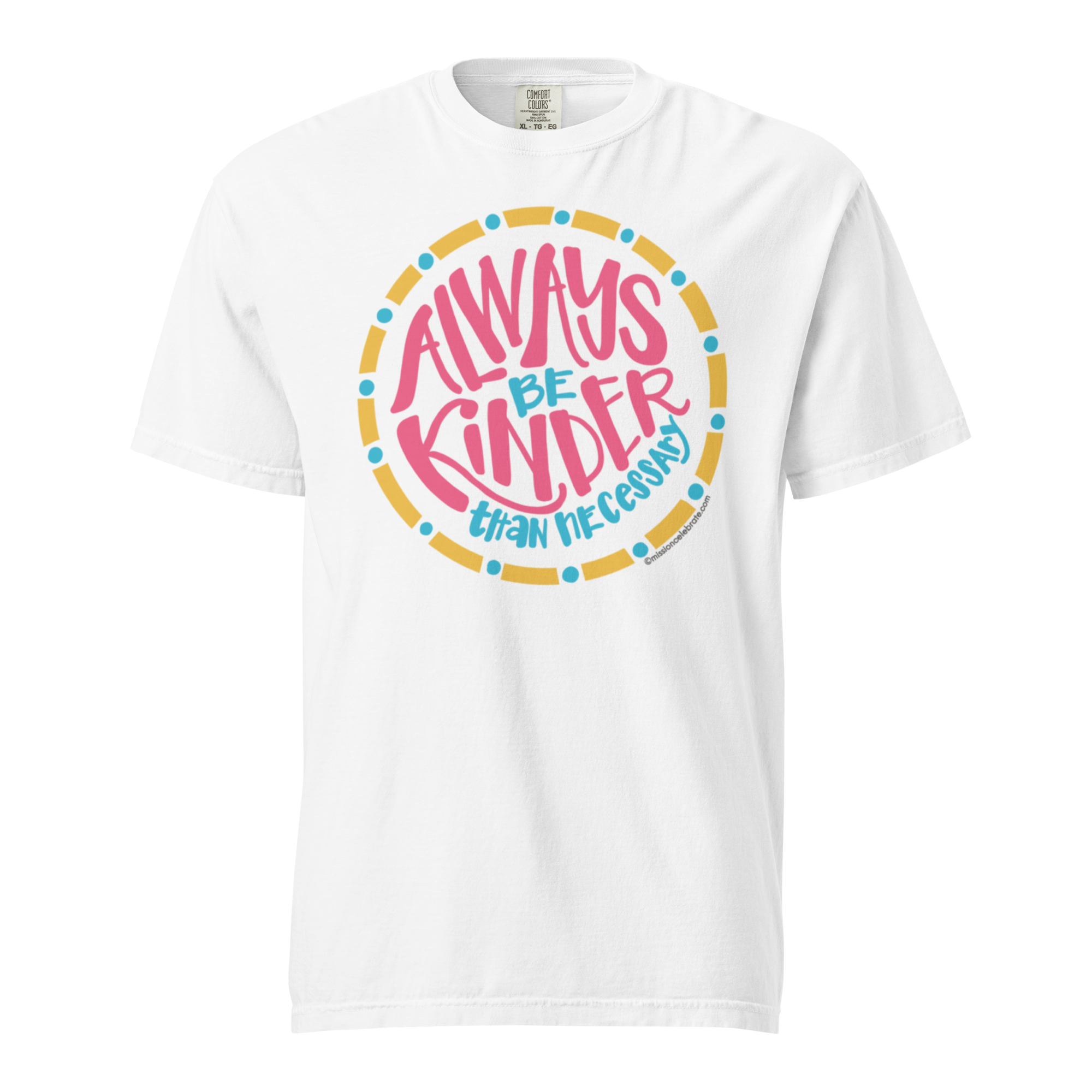 Always Be Kinder T-Shirt: Hand-drawn art by Mississippi Artist Leslie Gonce, Comfort Colors tee from Main Street Collective