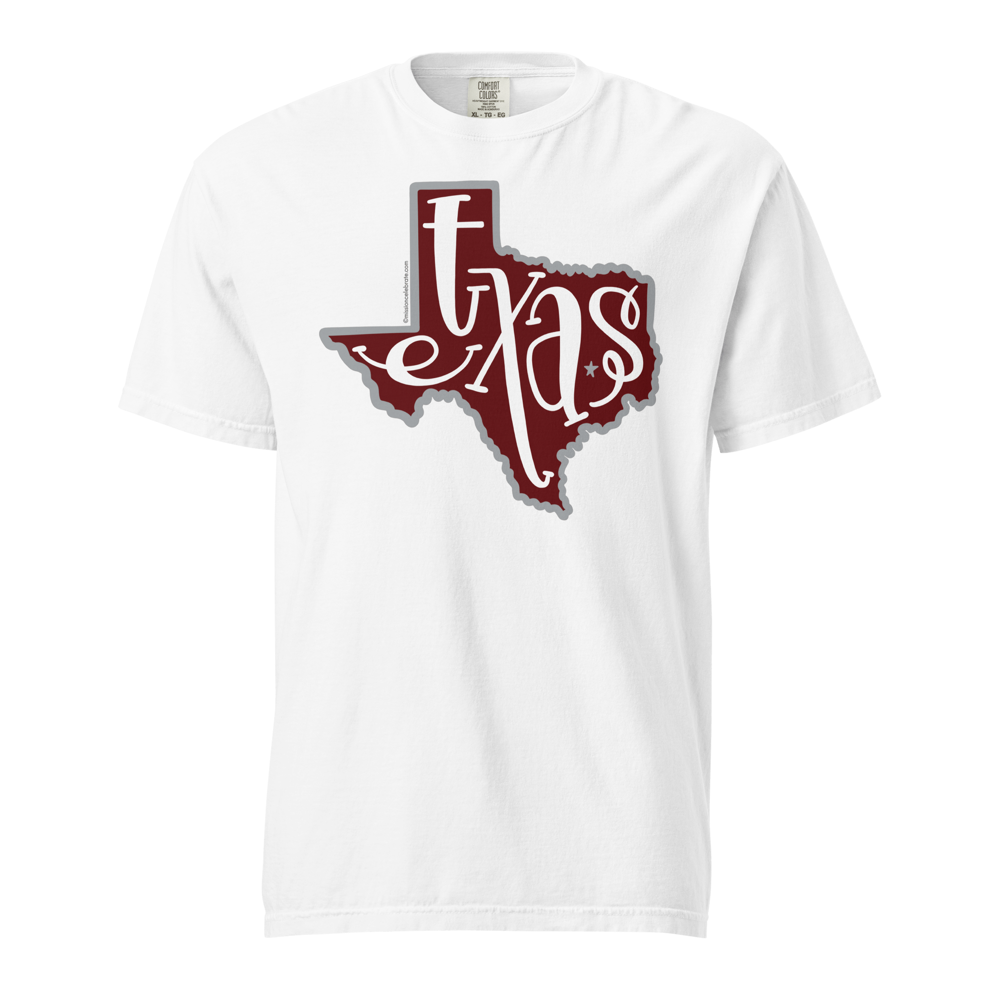 Texas T-shirt: Handlettered State Pride Design. Comfort Colors Tee.  