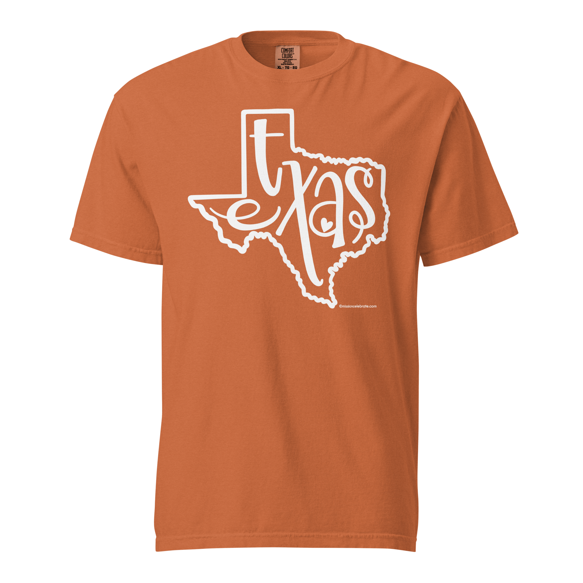Texas T-Shirt - Main Street Collective - Comfort Colors Tee with Hand-Lettered Texas Design