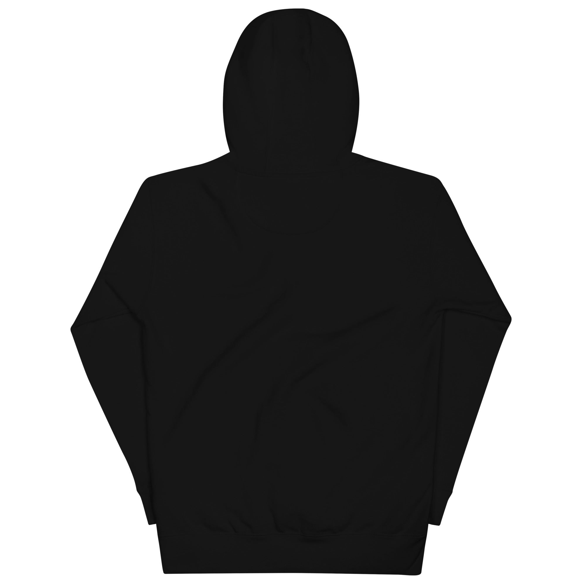 Ten Commandments Tree Black Hoodie - Unisex Pullover, Back View