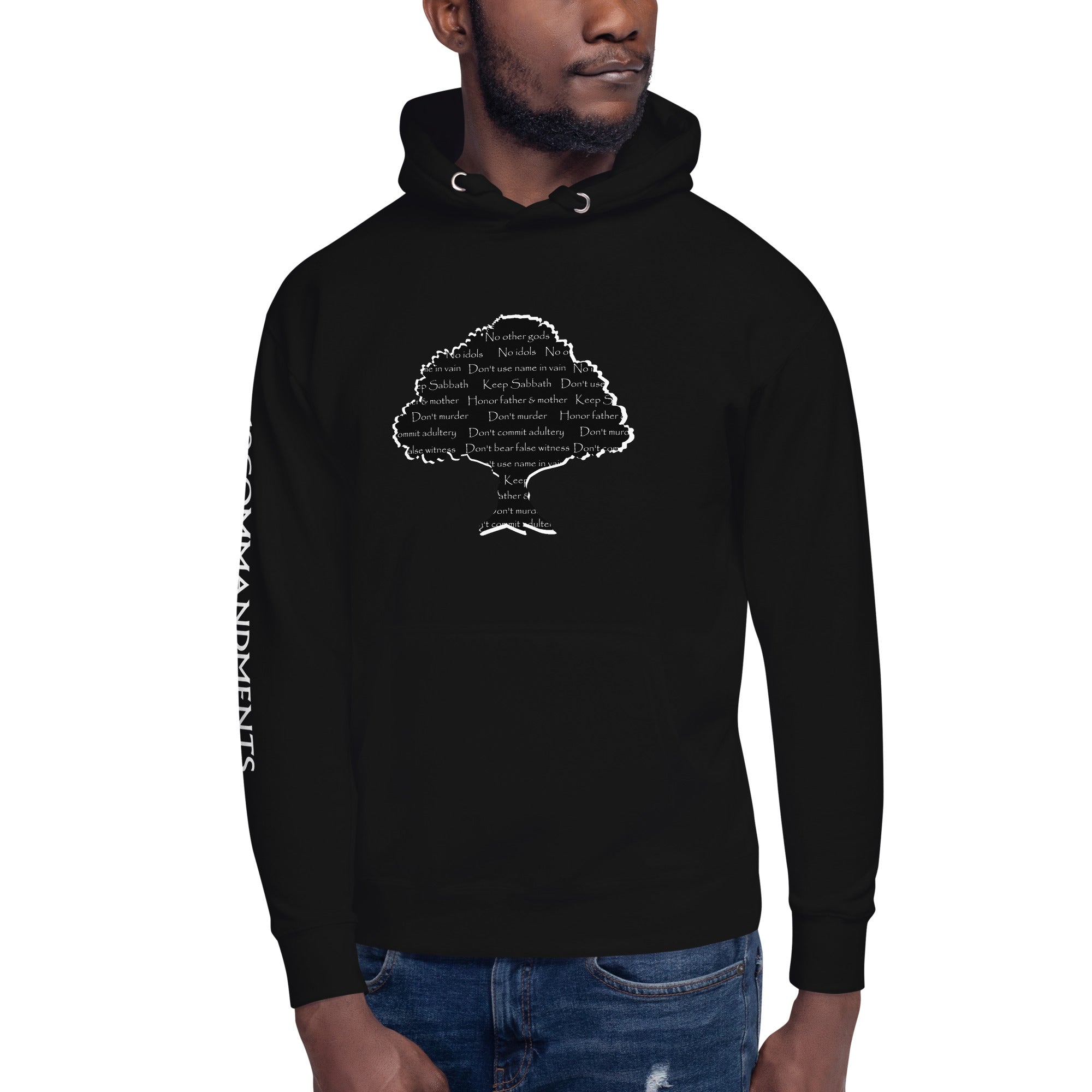 Ten Commandments Tree Hoodie - Christian Religious Apparel - Faith Based Clothing