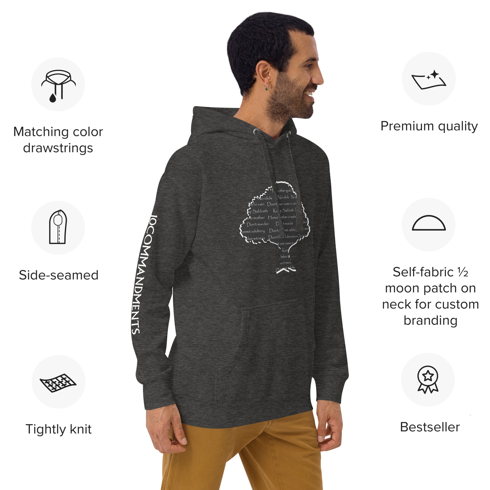 Ten Commandments Tree Hoodie Unisex: Graphic Religious Sweatshirt
