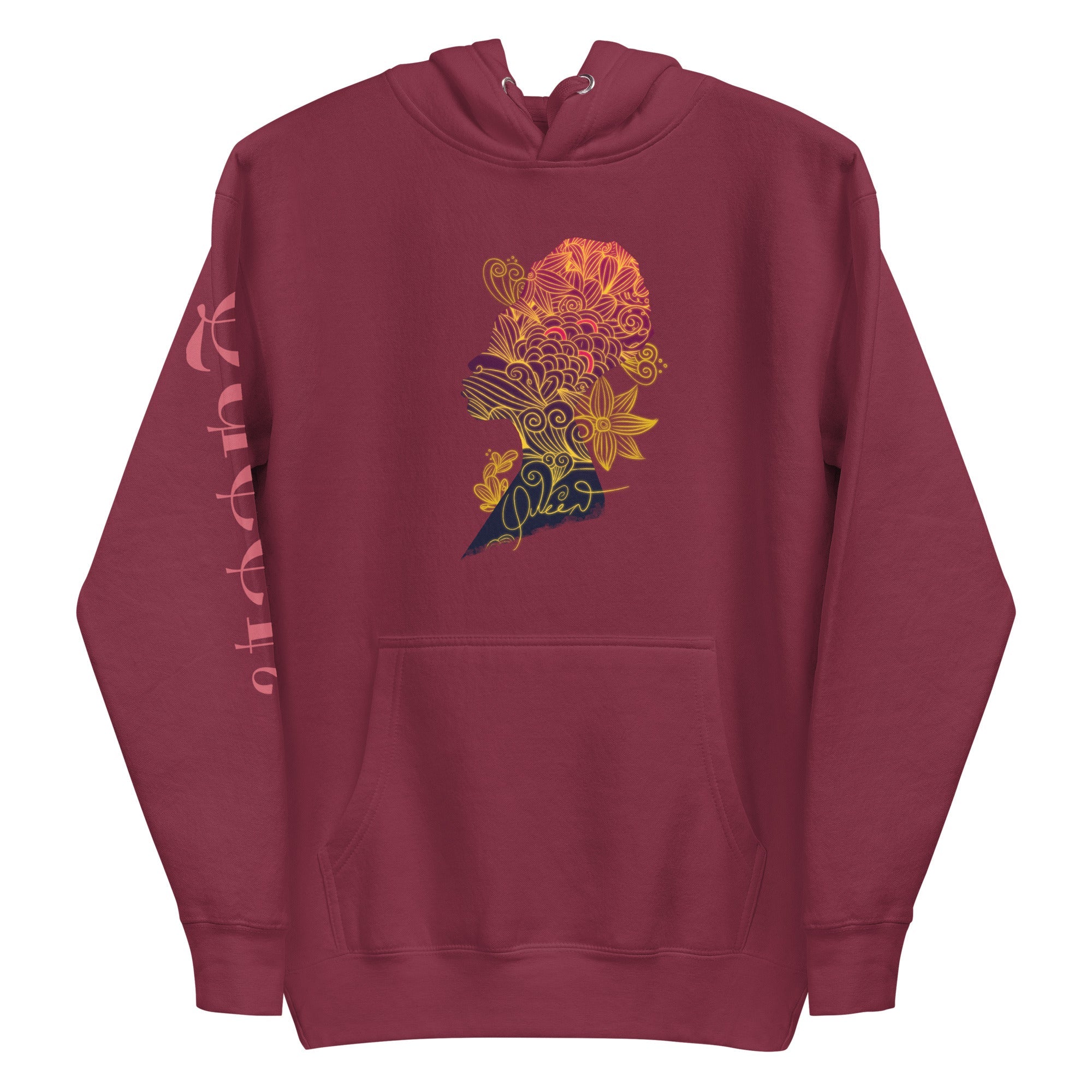 Maroon Queen Hoodie: Long Sleeve Woman's Hoodie by Main Street Collective
