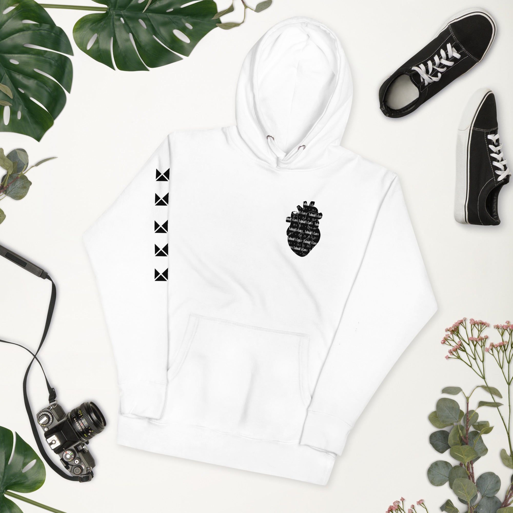 YAHUAH'S LAWS Unisex Hoodie | Religious Apparel | White Pullover | Main Street Collective Clothing