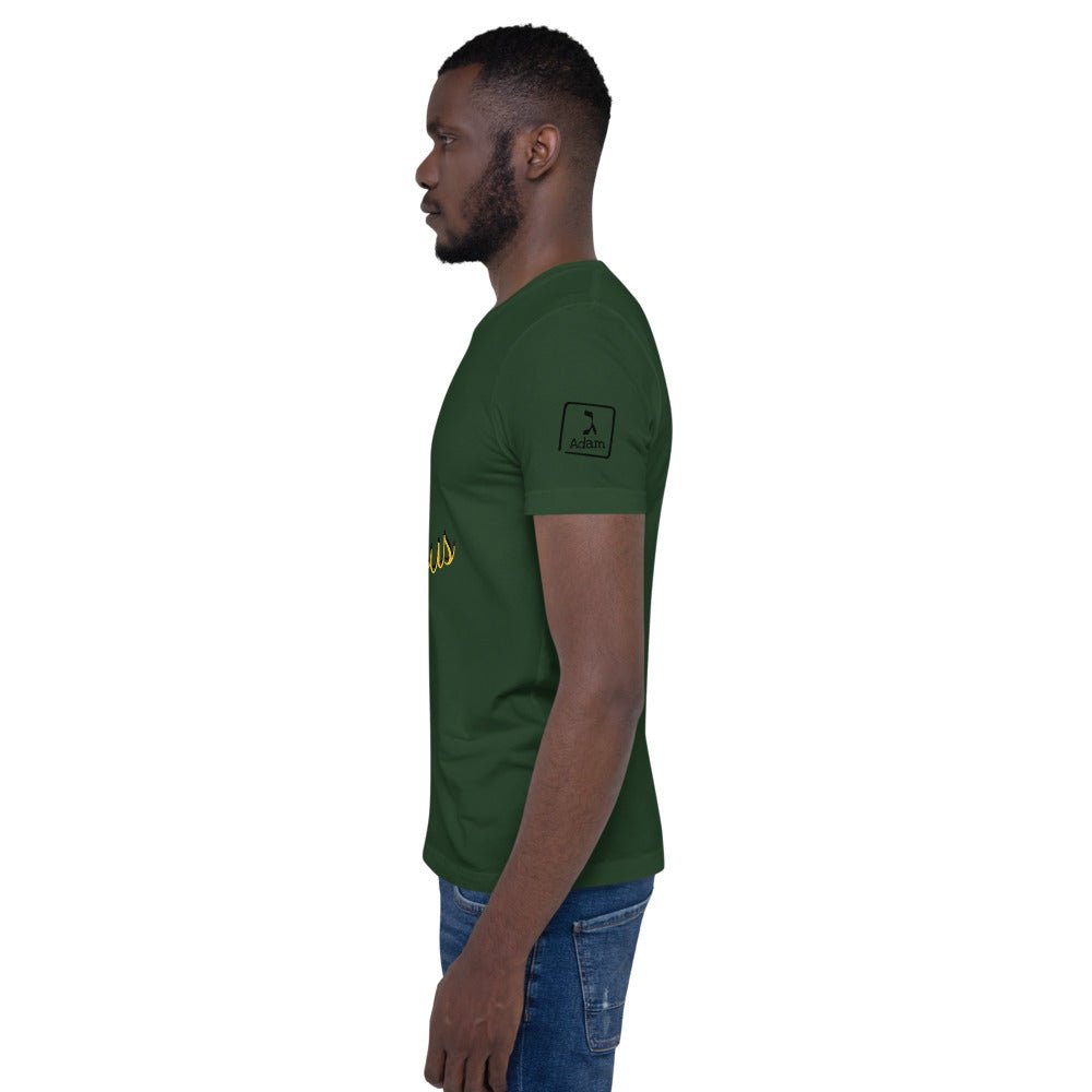 Man Wearing 'WE THE RIGHTEOUS' T-Shirt by Main Street Collective. Unisex Fashion.
