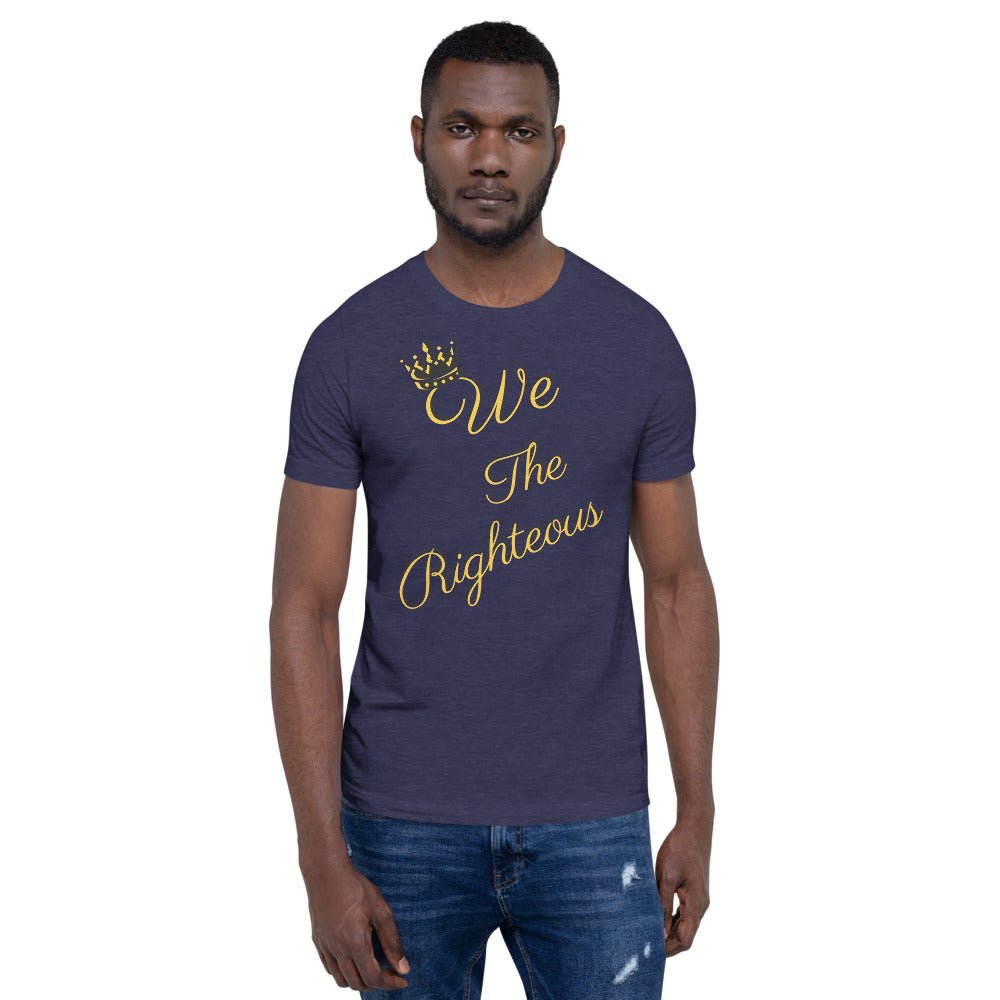 Unisex 'We The Righteous' T-shirt with Crown Graphic - Short Sleeve Casual Style