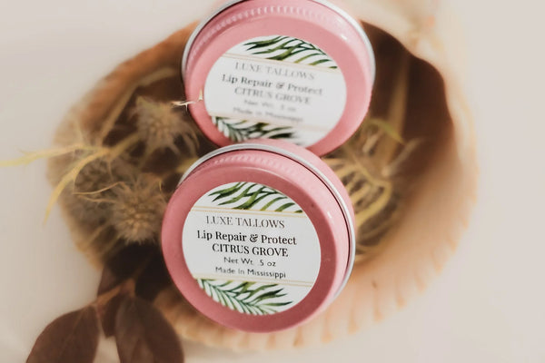Luxe Tallows Citrus Grove Lip Repair - Natural Moisturizing Lip Balm, Main Street Collective