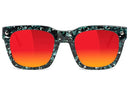 Glassy Walker Plus Polarized Sunglasses - Green Tortoise/Red Mirror