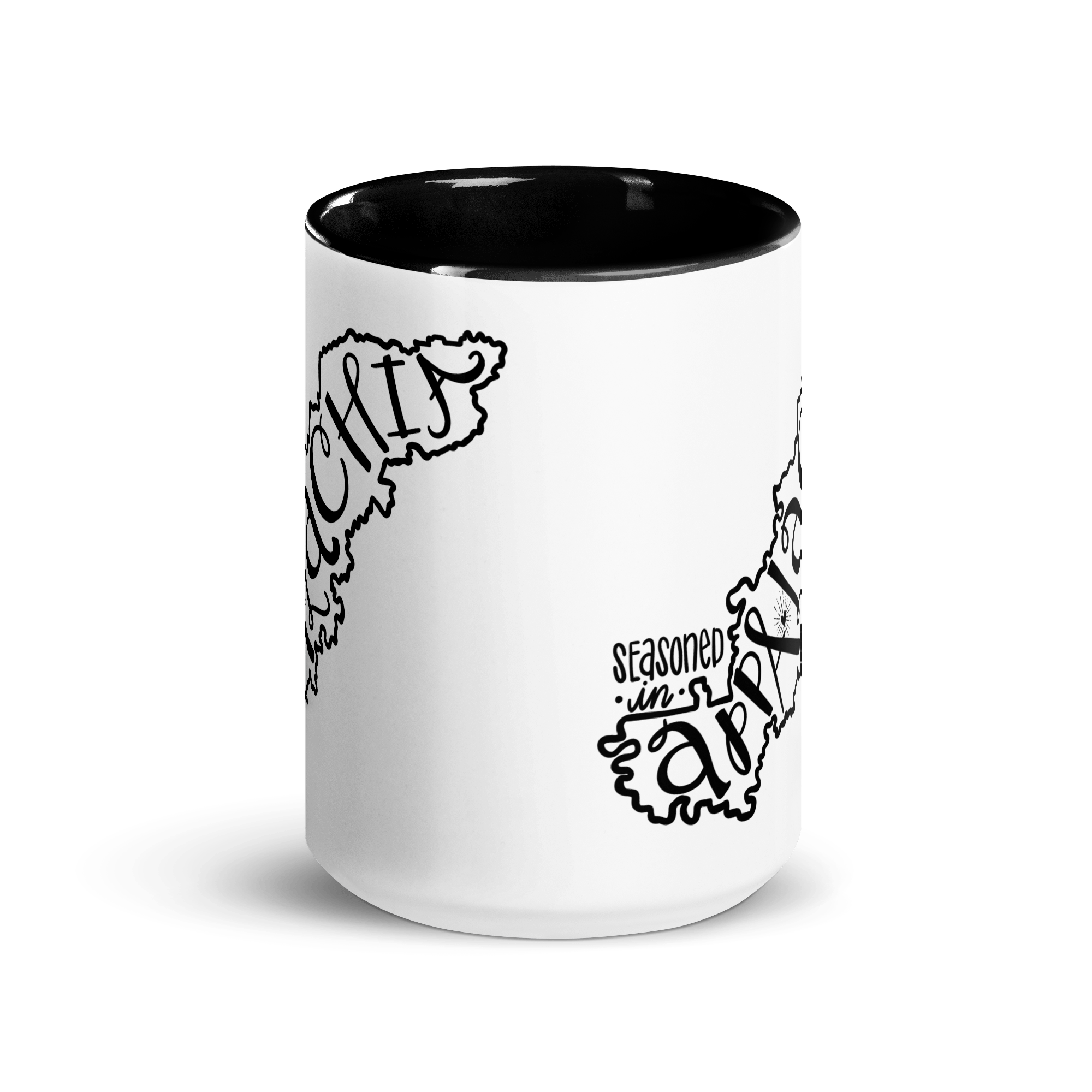 Chicago & Illinois Art Mug - "Seasoned in Art" Design - Color Inside - Main Street Collective