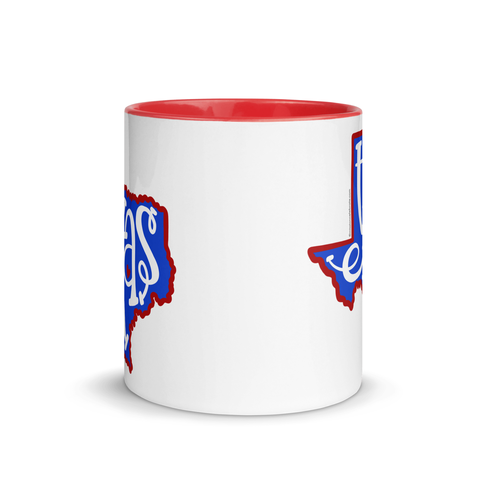 Texas Bouncy Letters Ceramic Mug - Red, White & Blue - Fun Hand Drawn Design Gift