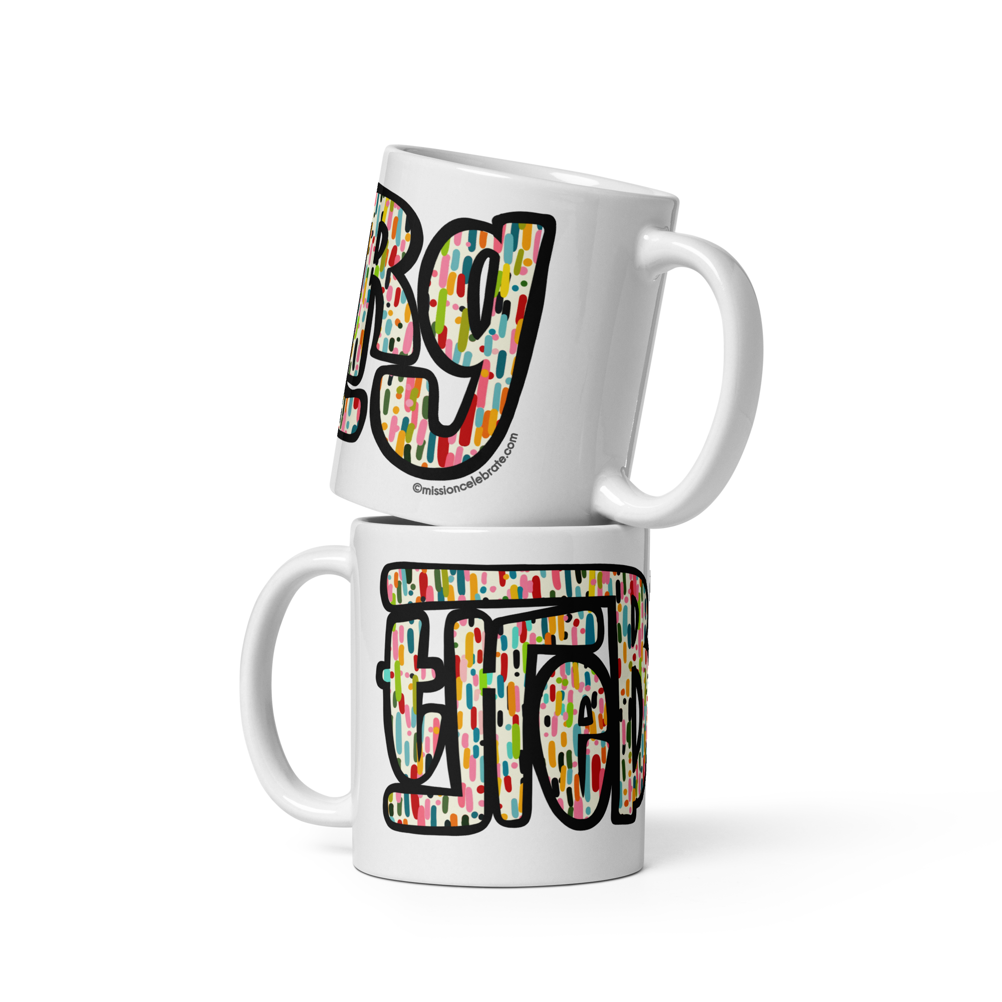 Hattiesburg "The Burg" Coffee Mugs: Leslie Gonce Handlettered Art, Ceramic 11oz/15oz