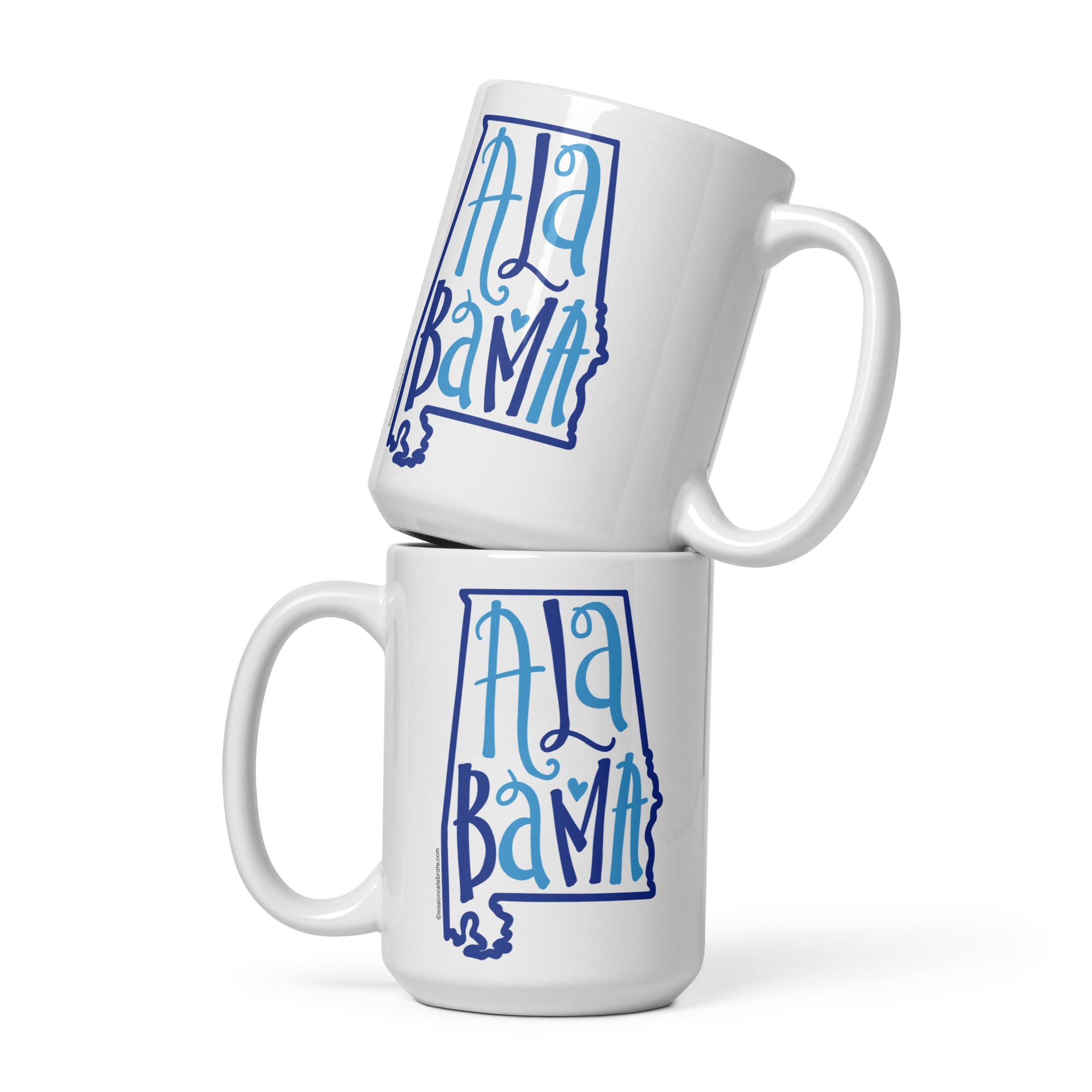 Alabama Mug: Stacked Ceramic Mugs with State Pride Design - Perfect Gift Idea!