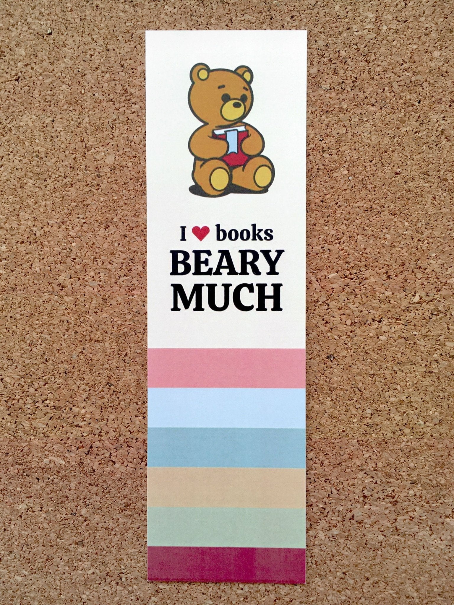 “I ❤️ Books Beary Much” Cute Bear Bookmark