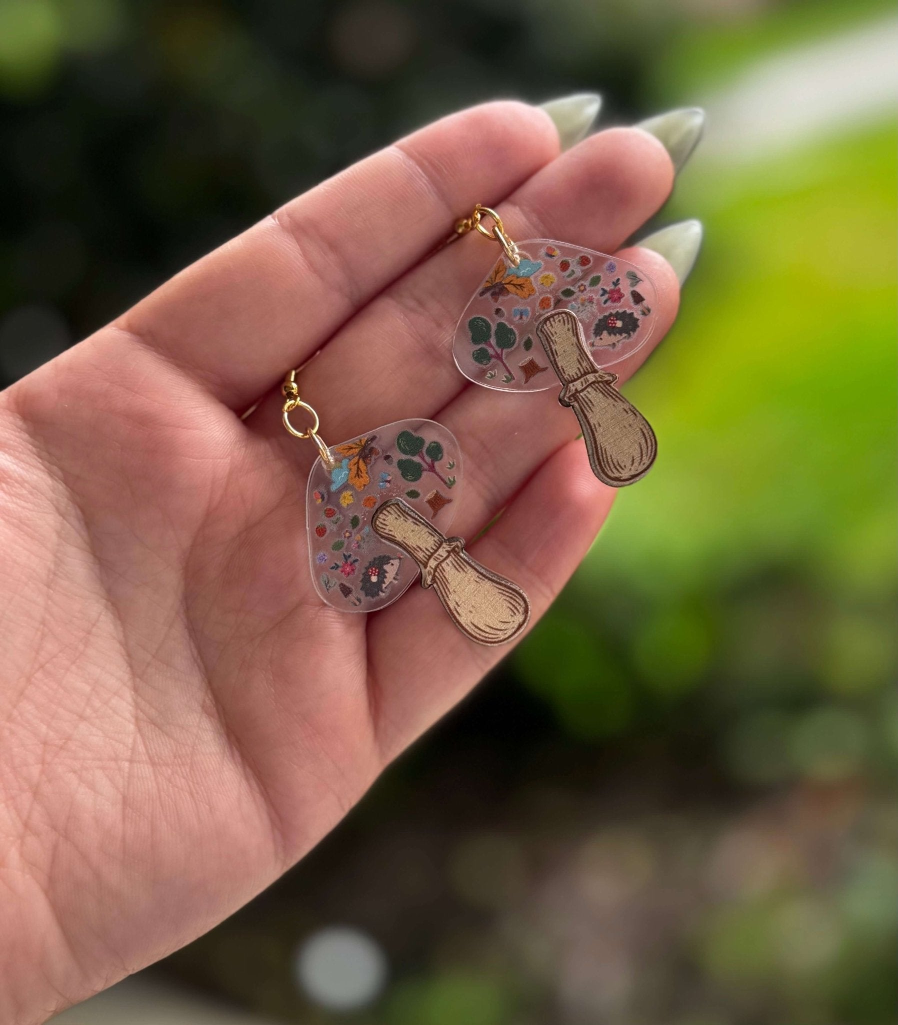 Mushroom Earrings: Handmade Toadstool Jewelry | Cottagecore Aesthetic