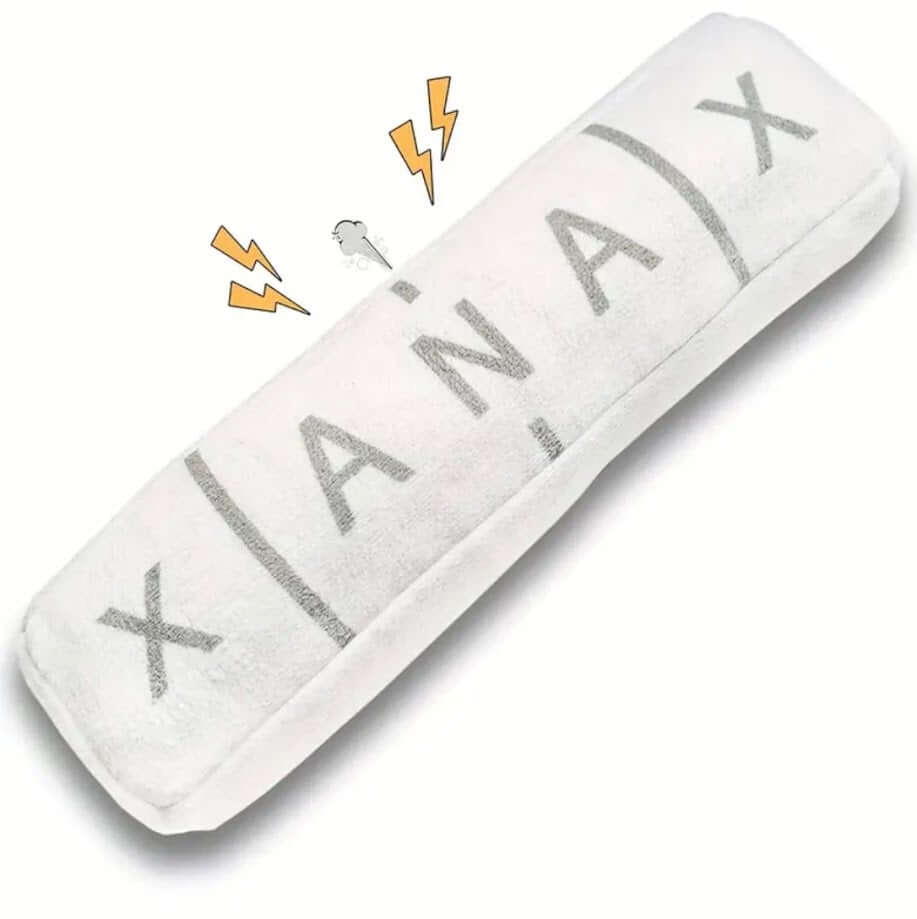 Xanax Dog Toy: Funny Squeaky Pill for Stress Relief | Novelty Pet Toy